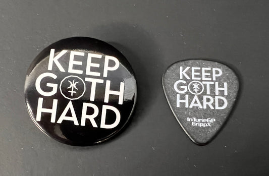 CC "Keep Goth Hard" Button Pack w/ Guitar Pick